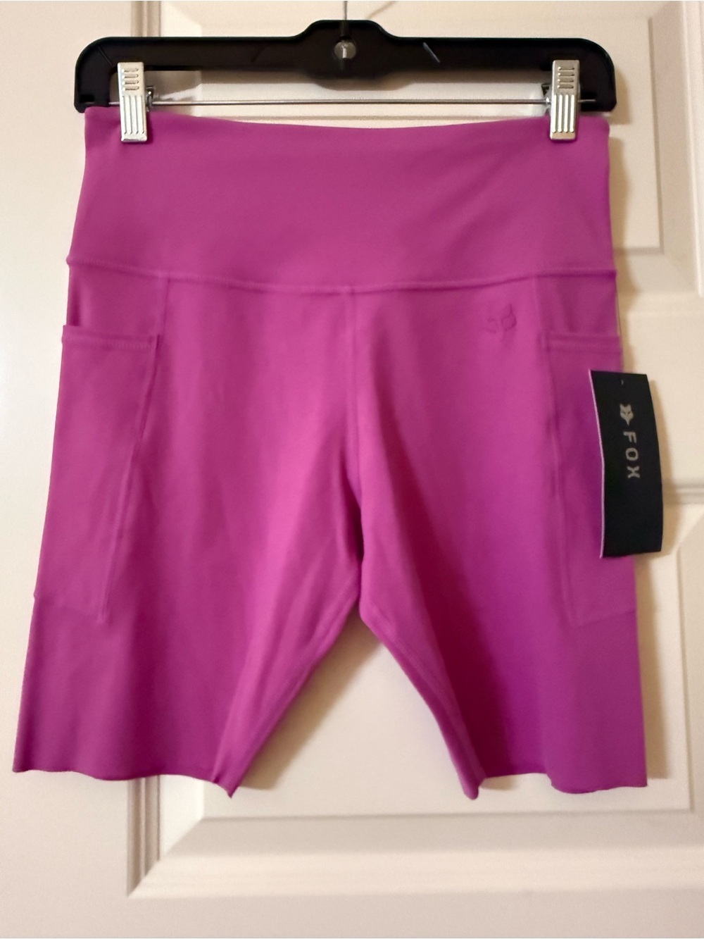 Fox Racing Women's Motive Biker Shorts with Pockets, Pink, Medium, New With Tags